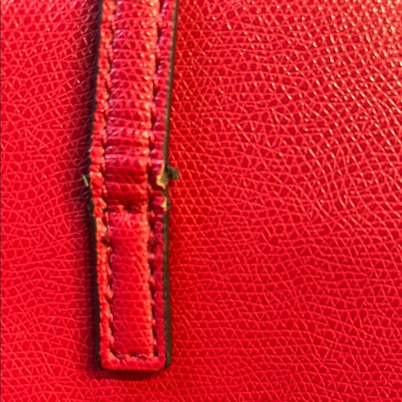 Guess Red Tote Bag with Silver Emblem - Picture 14 of 15